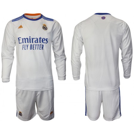Billiga Fotbollströjor Real Madrid Barn Hemma tröja 2021/22 Långärmad